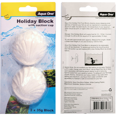 Aqua One Holiday Fish Food Block with Suction Cups