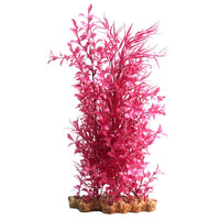 Aqua One Plastic Plant Pink Ludwigia/Blyxa with Gravel Base (XL)